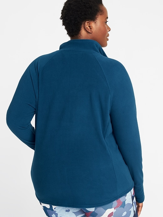Image number 2 showing, Micro Performance Fleece Plus-Size Zip Jacket