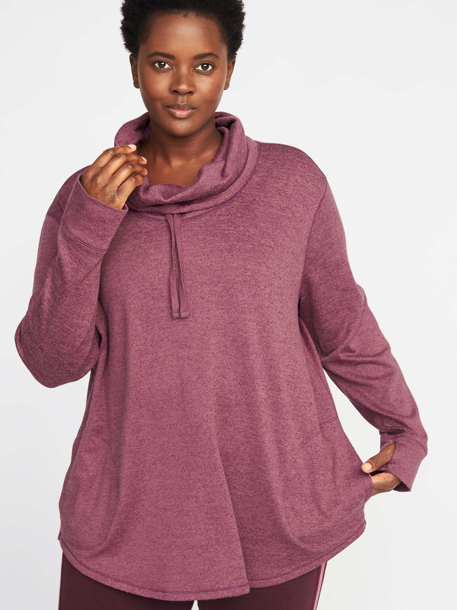 Funnel-Neck Plus-Size Performance Pullover | Old Navy