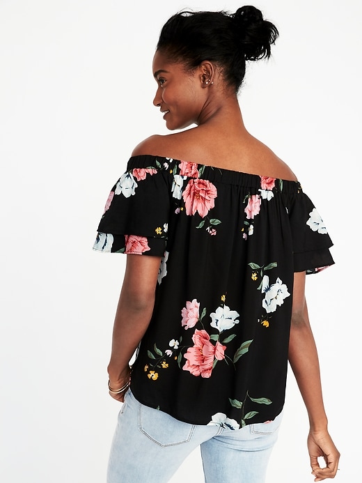 Image number 2 showing, Off-the-Shoulder Ruffle-Sleeve Swing Top for Women