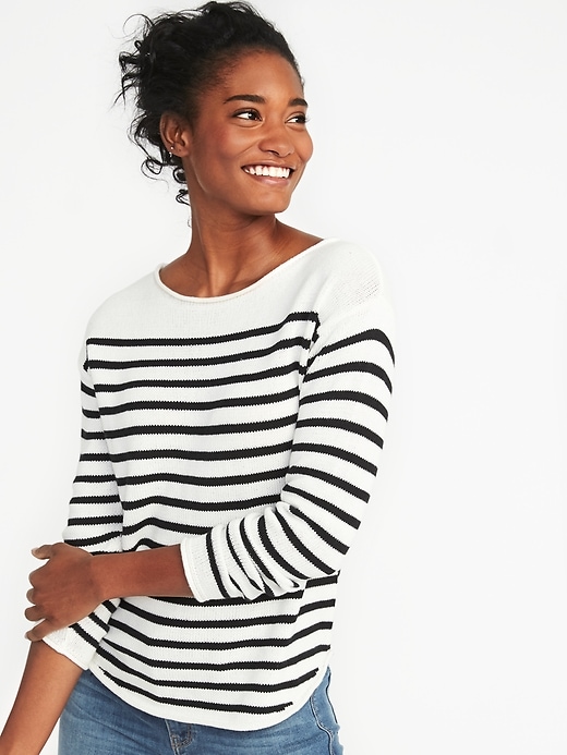 Lightweight Marled Bateau Sweater for Women | Old Navy
