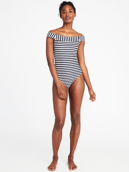 Image number 3 showing, Off-the-Shoulder Swimsuit for Women