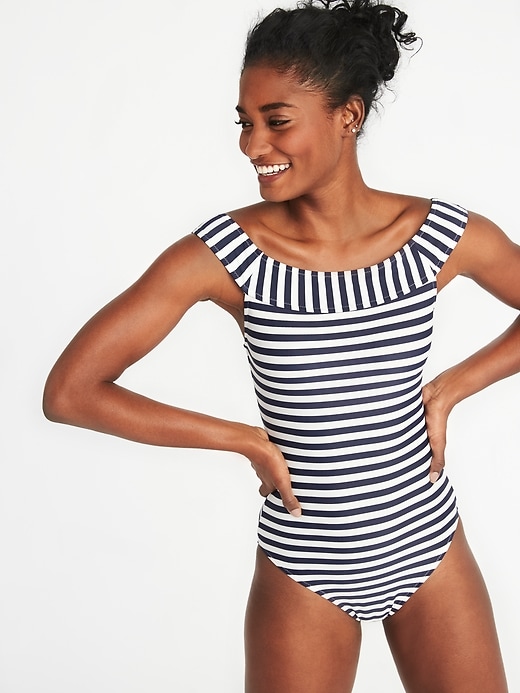 Image number 4 showing, Off-the-Shoulder Swimsuit for Women