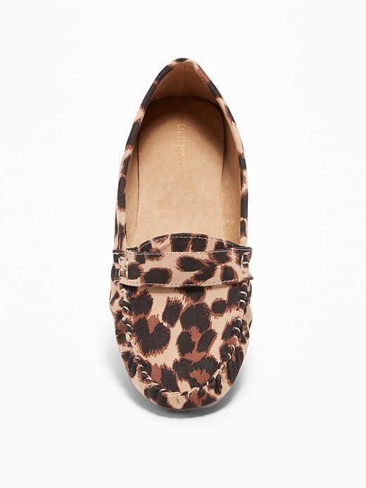 Image number 3 showing, Sueded Leopard-Print Driving Moccasins for Women
