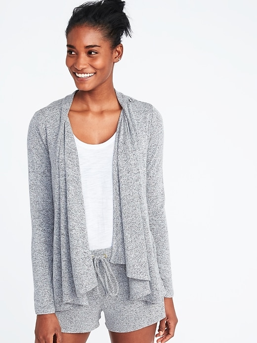 Image number 1 showing, Maternity Luxe Open-Front Nursing Cardi
