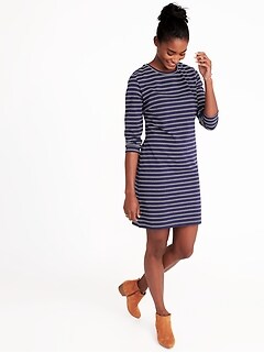 fitted crew neck tee dress