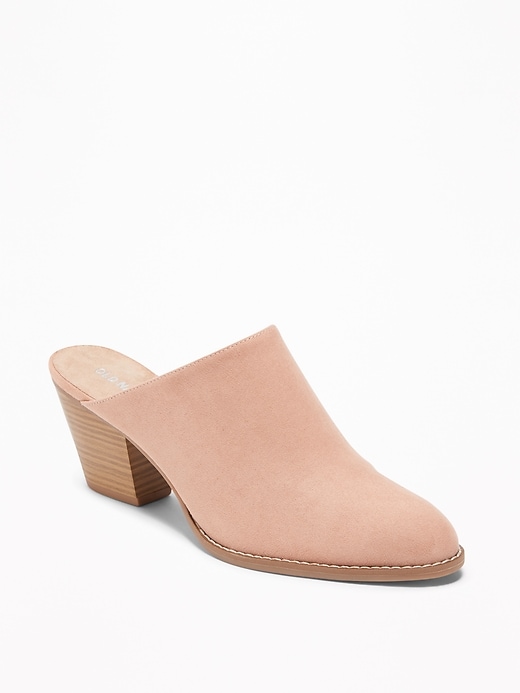 Image number 1 showing, Faux-Suede Mule Booties for Women