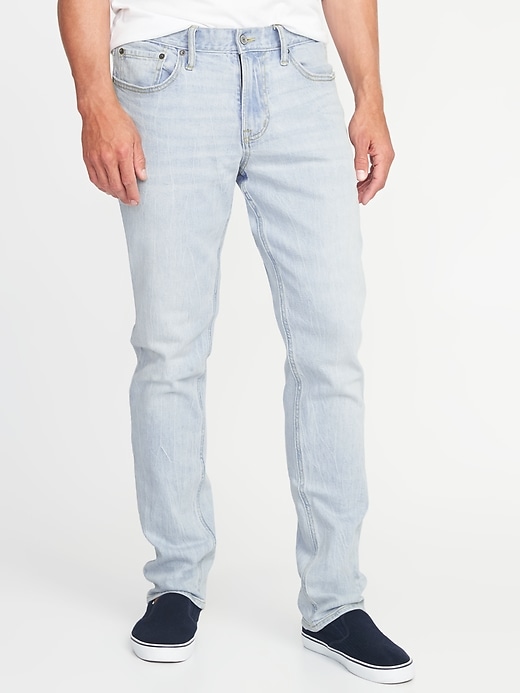 View large product image 1 of 2. Athletic Built-In Flex Light-Wash Jeans