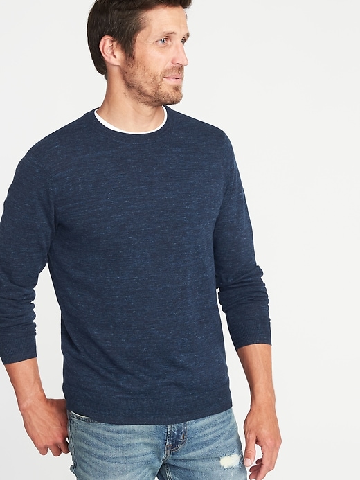 View large product image 1 of 1. Heathered Crew-Neck Sweater
