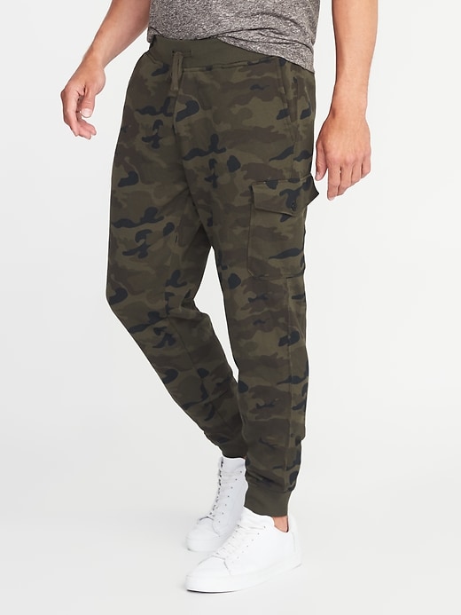 View large product image 1 of 2. Tapered Camo Cargo Joggers