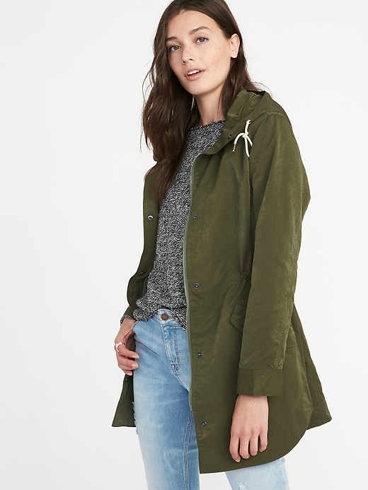 Image number 1 showing, Hooded Utility Anorak for Women
