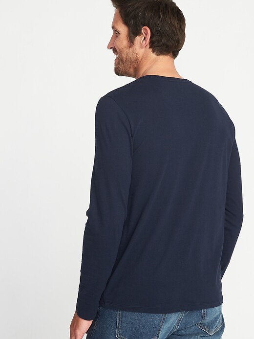 Image number 2 showing, Pieced Chest-Stripe Crew-Neck Tee