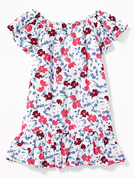 View large product image 2 of 3. Crinkle-Gauze Ruffle-Hem Dress for Toddler Girls