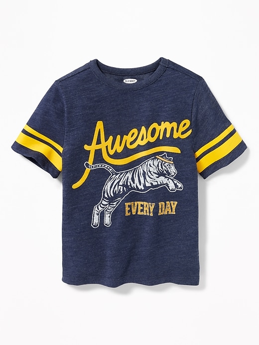 View large product image 1 of 2. Graphic Football-Style Tee for Toddler Boys