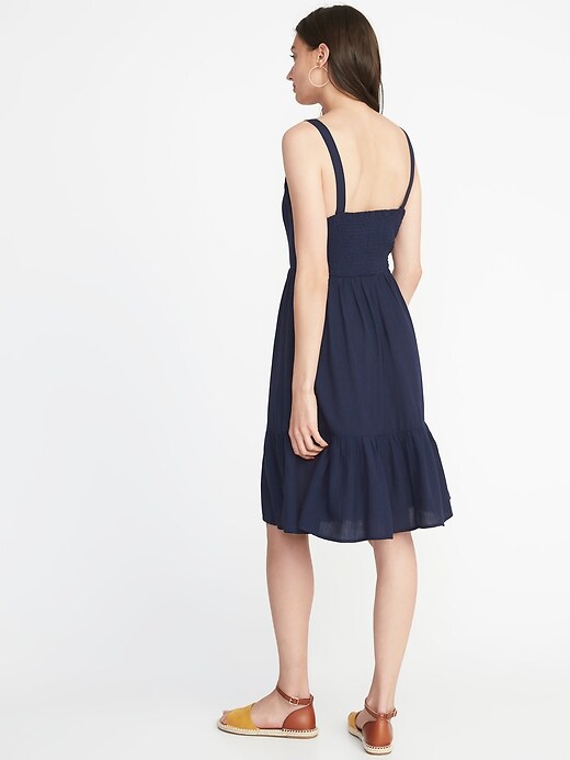 Image number 2 showing, Apron-Front Fit & Flare Dress for Women