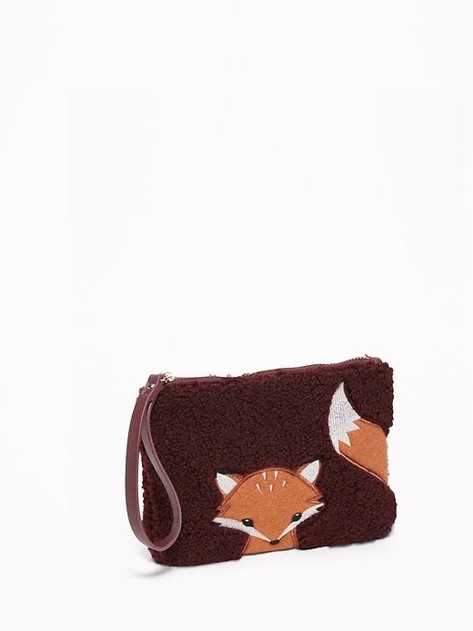 View large product image 1 of 2. Fox-Graphic Sherpa Wristlet for Women