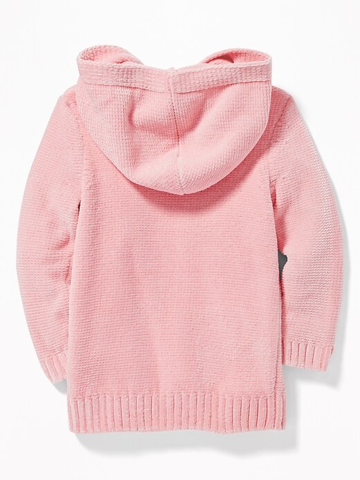 View large product image 2 of 4. Plush Open-Front Hoodie for Toddler Girls