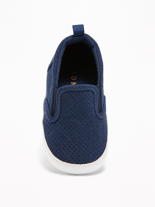 View large product image 2 of 4. Sueded Perforated Slip-Ons for Baby