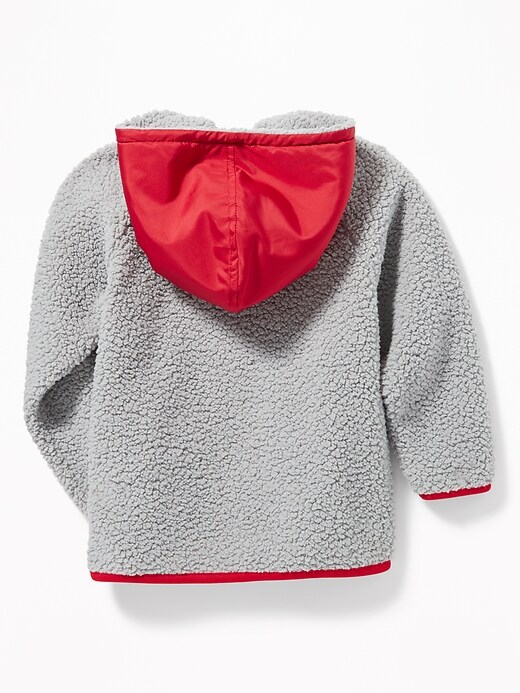 View large product image 2 of 4. Hooded Color-Block Sherpa Jacket for Toddler Boys