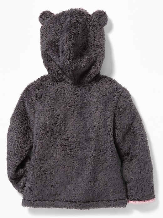 View large product image 2 of 4. Micro Fleece Critter Zip Hoodie for Toddler Girls