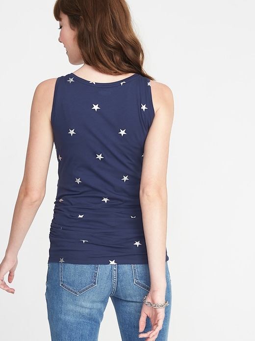 Image number 2 showing, Maternity Shirred Scoop-Neck Tank