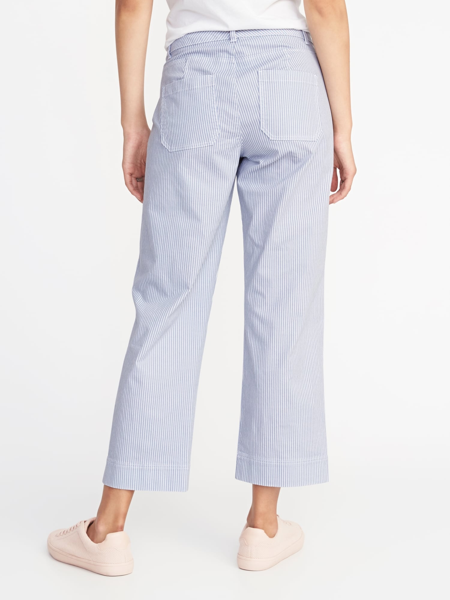Mid-Rise Cropped Wide-Leg Chinos for Women | Old Navy