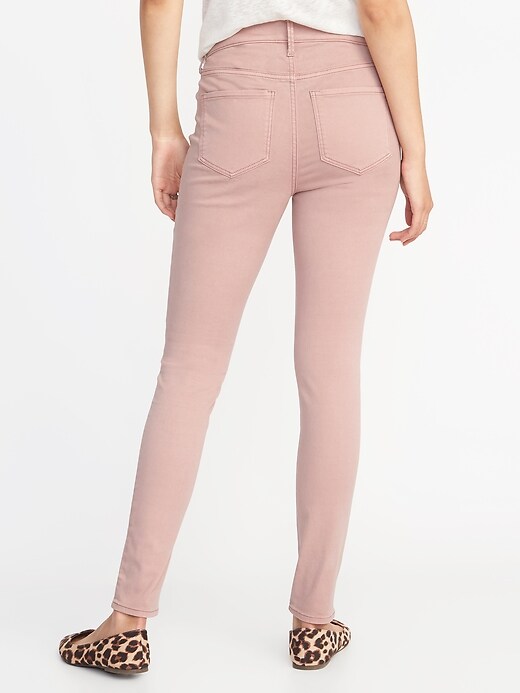 View large product image 2 of 2. High-Waisted Sateen Rockstar Pop-Color Jeans For Women