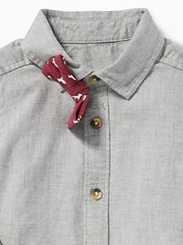 View large product image 4 of 5. Twill Shirt & Bow-Tie Set for Toddler Boy