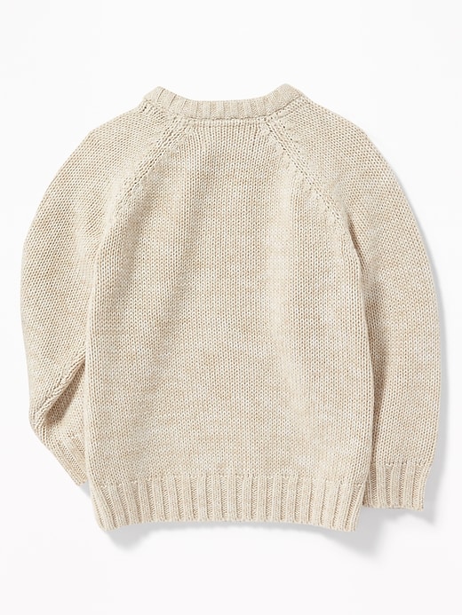 View large product image 2 of 4. Button-Neck Cable-Knit Sweater for Toddler Boys