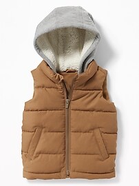 View large product image 4 of 4. Hooded Quilted Vest for Toddler Boys