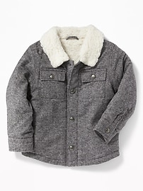 View large product image 4 of 4. Sherpa-Lined Shirt Jacket for Toddler Boys
