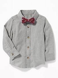 View large product image 5 of 5. Twill Shirt & Bow-Tie Set for Toddler Boy