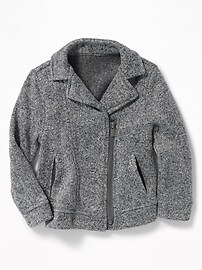 View large product image 4 of 4. Fleece-Knit Moto Jacket for Toddler Girls