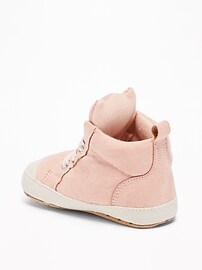 View large product image 3 of 4. Sueded Critter High-Tops for Baby