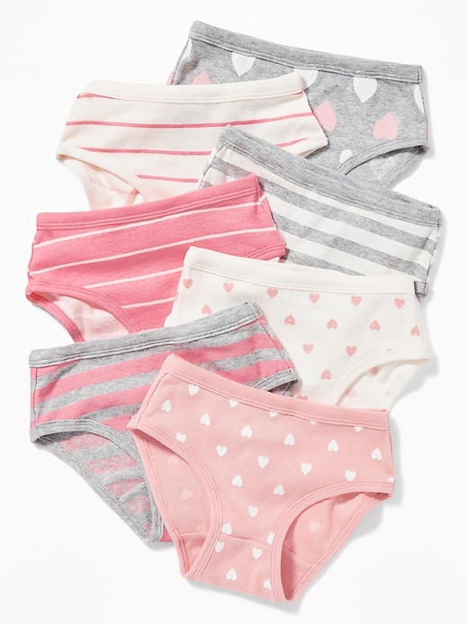 View large product image 1 of 1. Patterned Jersey Underwear 7-Pack For Toddler Girls