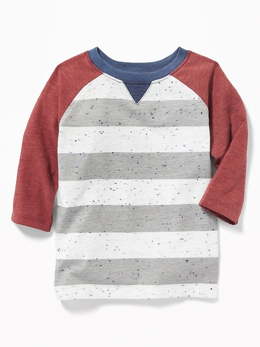View large product image 1 of 1. Striped Raglan Tee for Toddler Boys