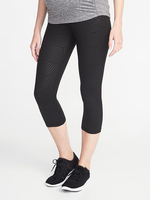 View large product image 1 of 1. Maternity High-Waisted Elevate Compression Crops