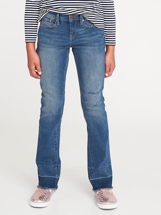 Old Navy Let-Down Hem Boot-Cut Jeans for Girls. 1