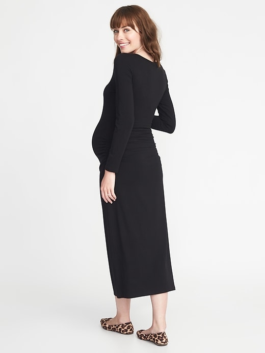 Image number 2 showing, Maternity Scoop-Neck Jersey Maxi Dress