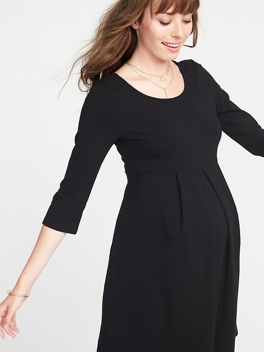 Image number 4 showing, Maternity Jersey Fit & Flare Dress