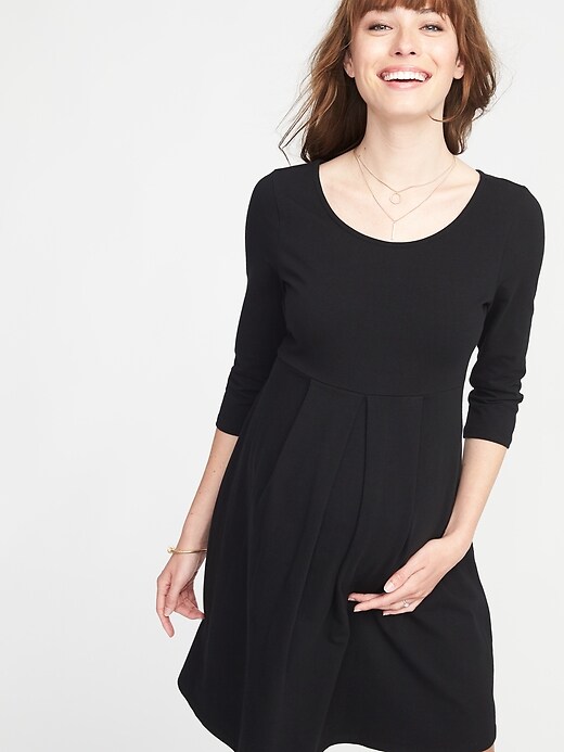 Image number 3 showing, Maternity Jersey Fit & Flare Dress