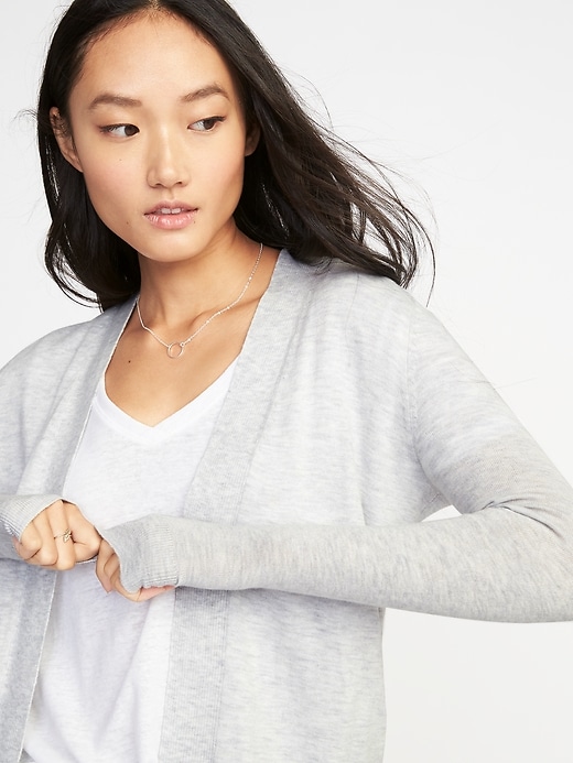 Image number 4 showing, Short Open-Front Sweater for Women