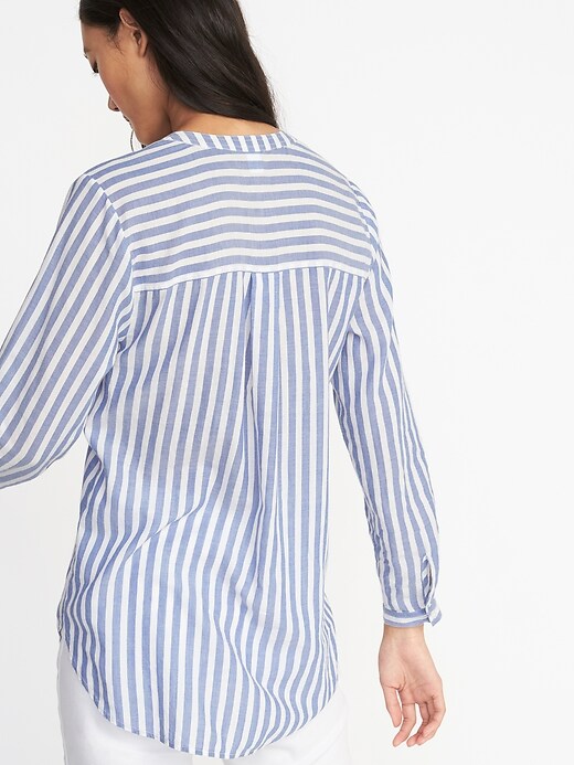 Image number 2 showing, Striped Lightweight Popover Shirt for Women