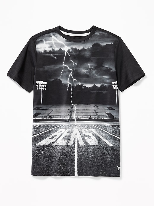 View large product image 1 of 3. Go-Dry Graphic Crew-Neck Tee For Boys