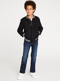 View large product image 3 of 3. Snap-Front Bomber Jacket For Boys