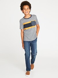 View large product image 3 of 3. Retro-Stripe Pocket Tee for Boys