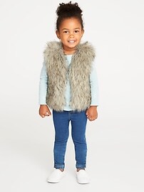View large product image 3 of 4. Cropped Faux-Fur Vest for Toddler Girls