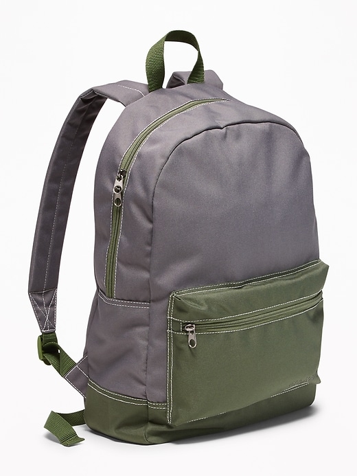 View large product image 1 of 1. Color-Blocked Canvas Backpack For Boys