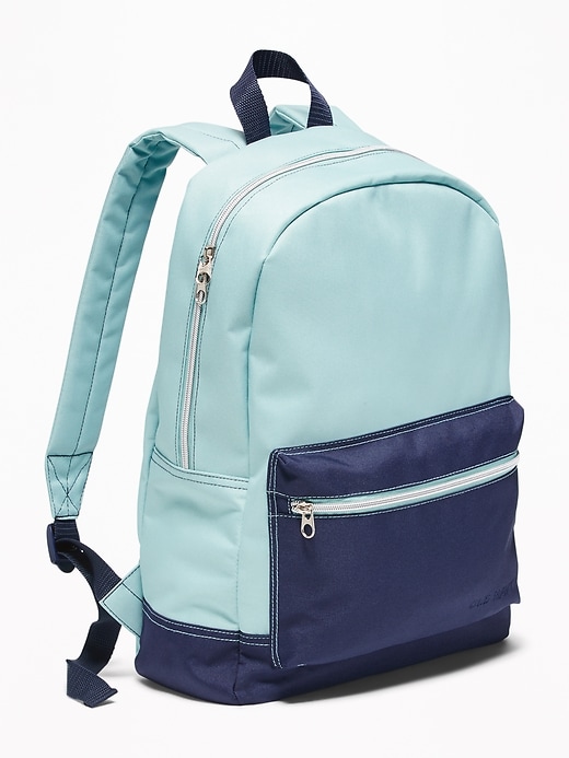 View large product image 1 of 1. Color-Blocked Canvas Backpack for Girls