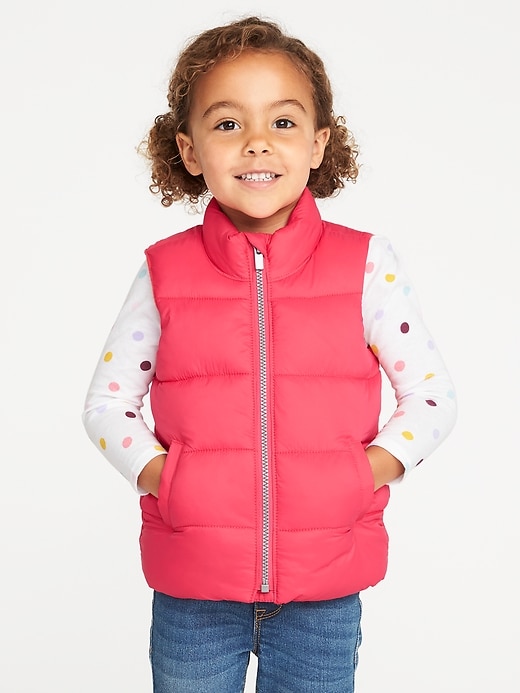 View large product image 1 of 4. Frost-Free Puffer Vest for Toddler Girls