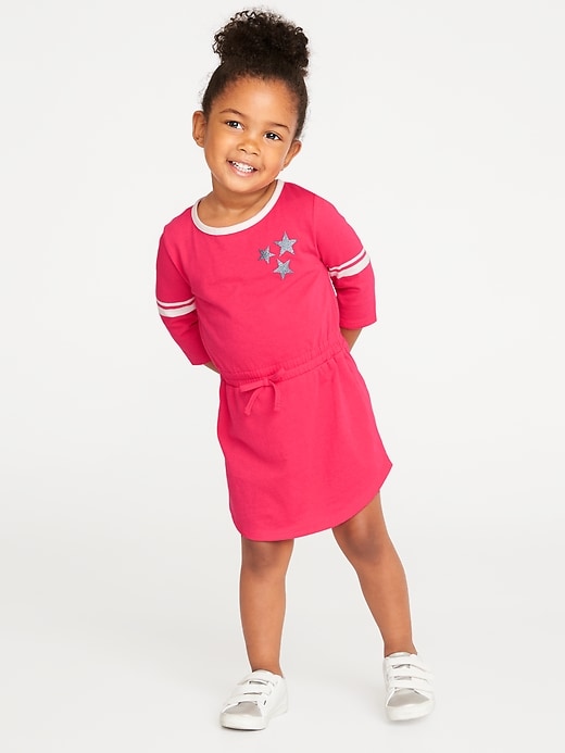 View large product image 1 of 3. Graphic Elasticized-Waist Jersey Dress for Toddler Girls